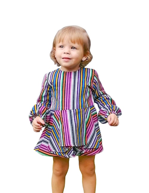 Vestido Carana manga globo para niña