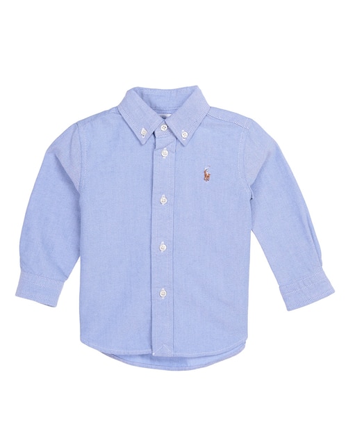 Camisa casual Polo Ralph Lauren de algodón manga larga para bebé