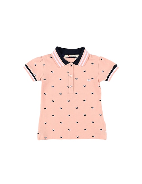 Playera tipo polo estampado logo para bebé 1