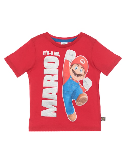 Playera Mario Bros manga corta para niño