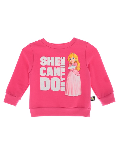 Sudadera PRINCESA PEACH negra motivo Peach niña