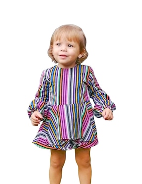 Vestido Carana manga globo para niña