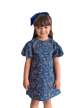Vestido Carana manga globo para niña