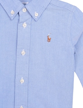 Camisa casual Polo de algodón manga larga para niño