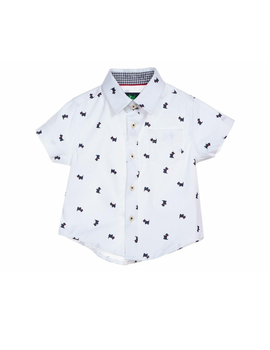 Camisa casual de algodón manga corta para niño