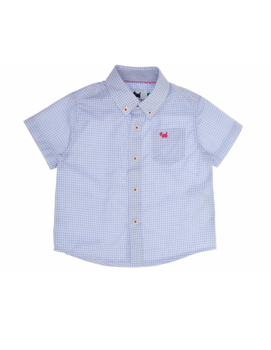 Camisa casual de algodón manga corta para niño
