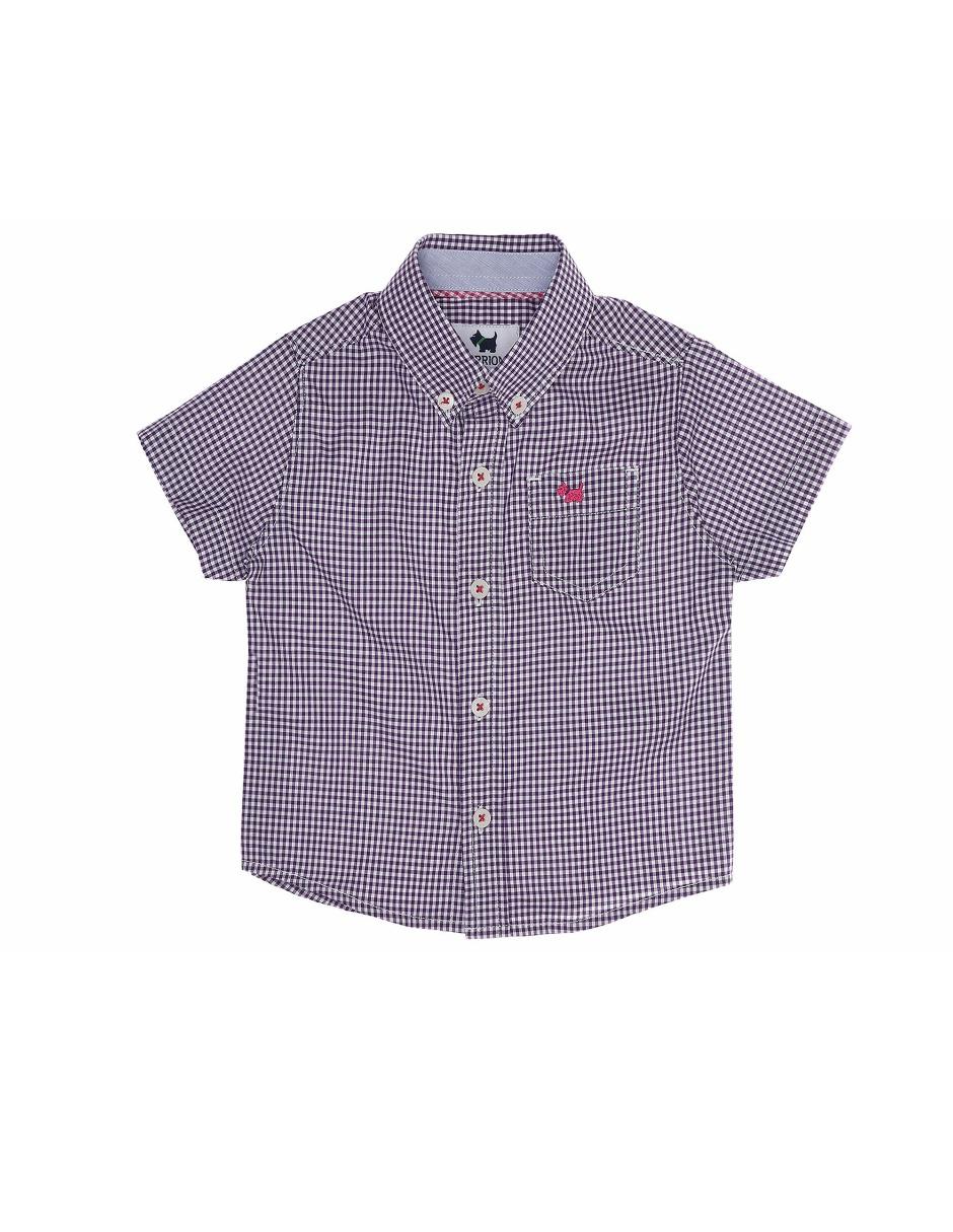 Camisa casual de algodón manga corta para niño