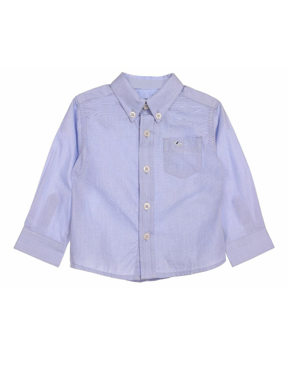 Camisa casual de algodón manga larga para niño