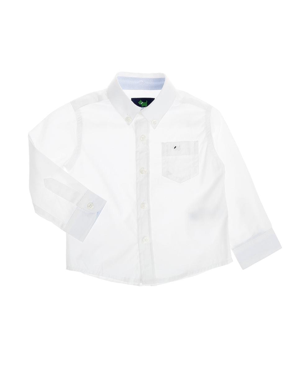 Camisa casual de algodón manga larga para niño