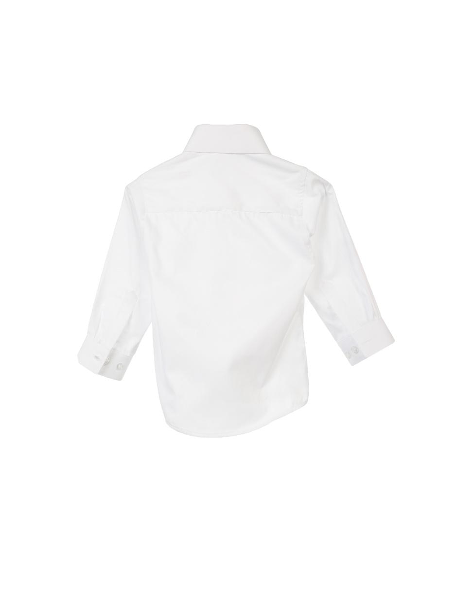 Camisa de vestir de algodón manga larga para niño