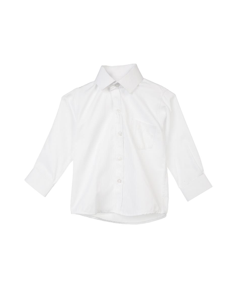 Camisa de vestir de algodón manga larga para niño