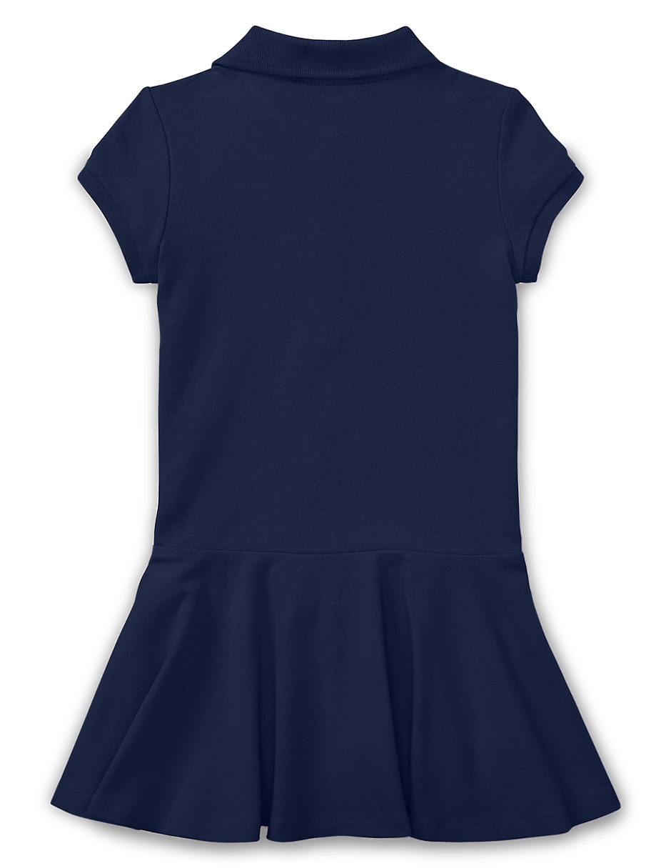 Vestido polo ralph lauren manga cap para niña