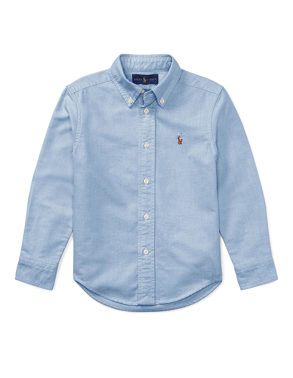 Camisa casual de algodón manga larga para niño