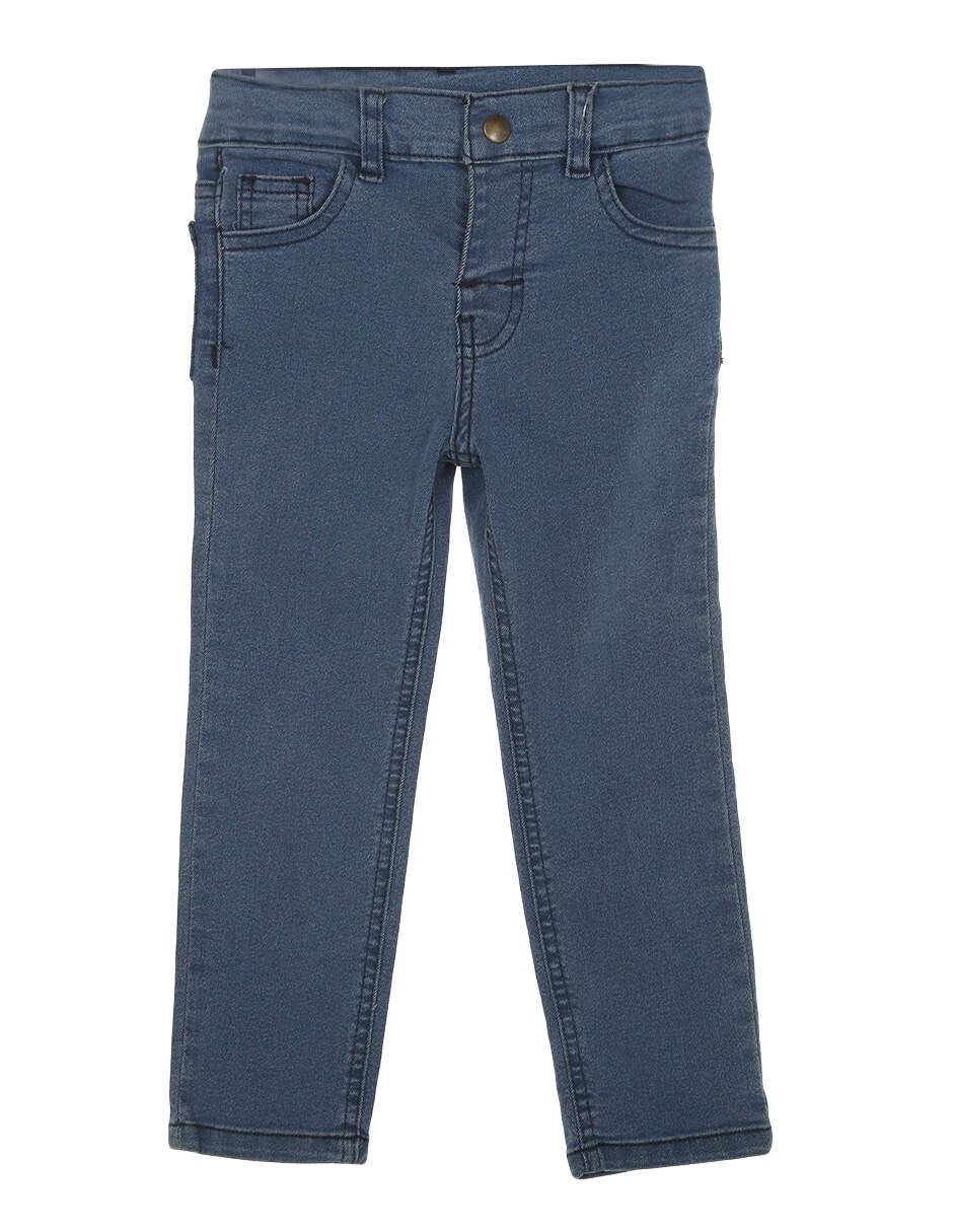 Jeans straight lavado claro para niño 1
