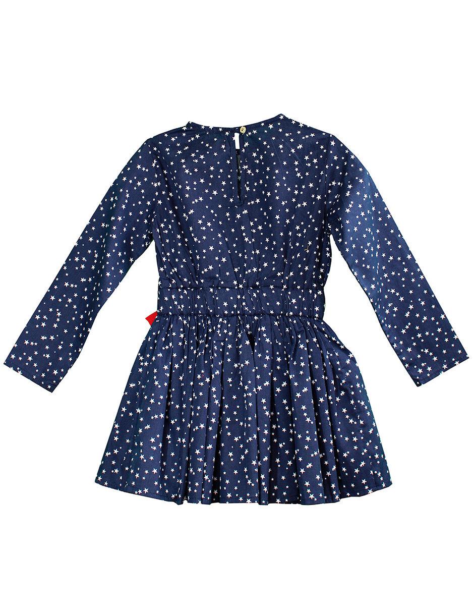 Vestido Carana manga larga con moño para niña