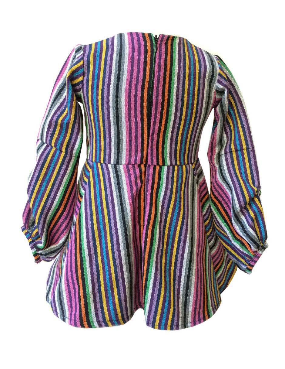 Vestido manga globo para niña 3