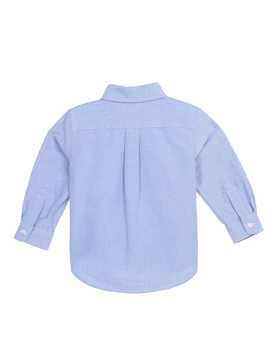 Camisa casual de algodón manga larga para niño 2