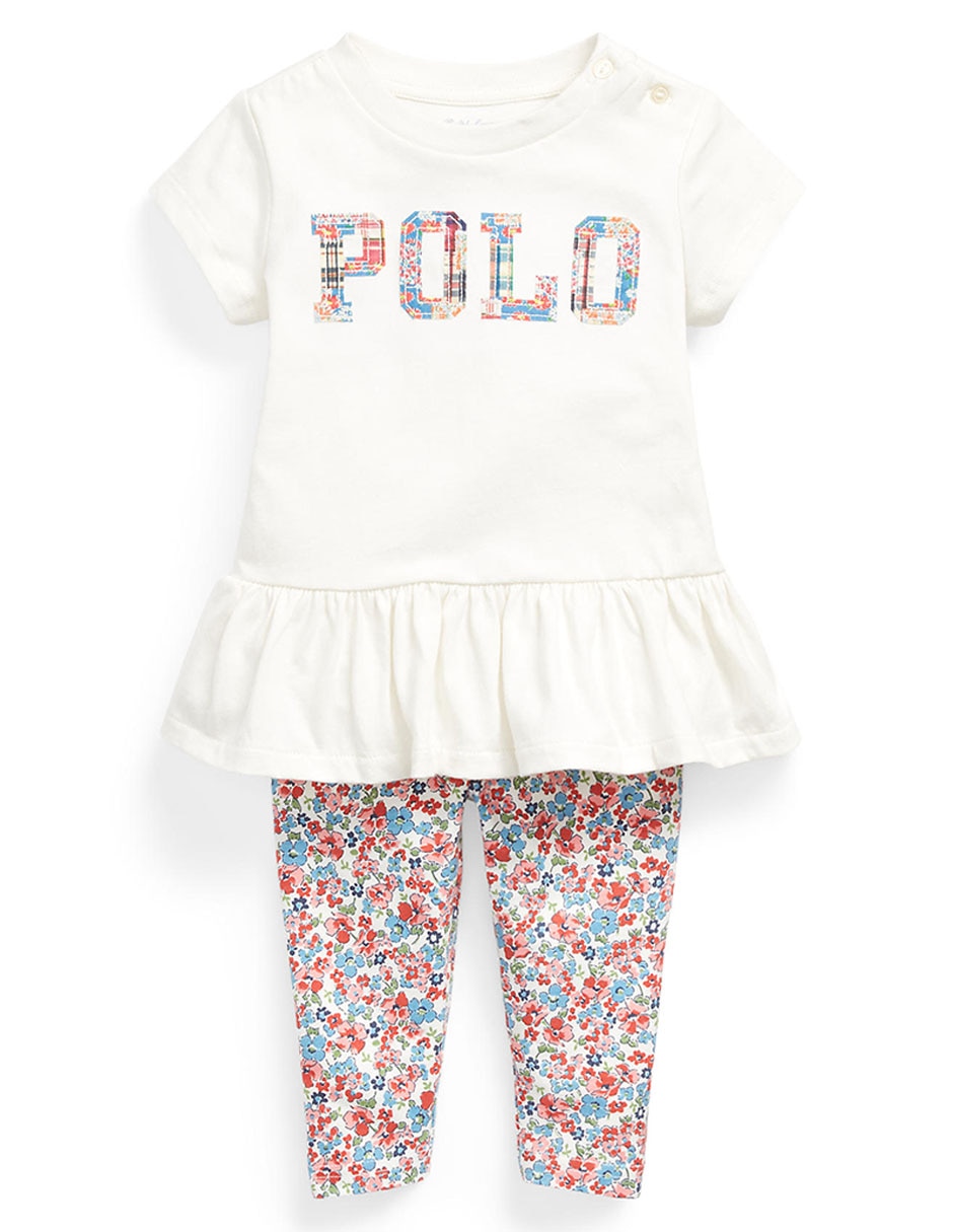Conjunto legging casual Polo Lauren de algodón para bebé niña piezas |