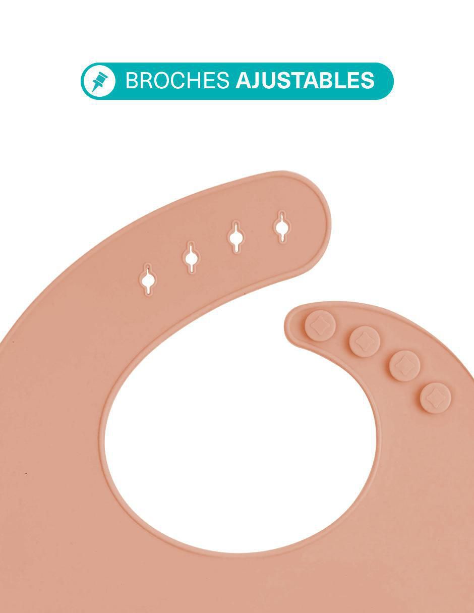 Babero amababy liso sin licencia silicón