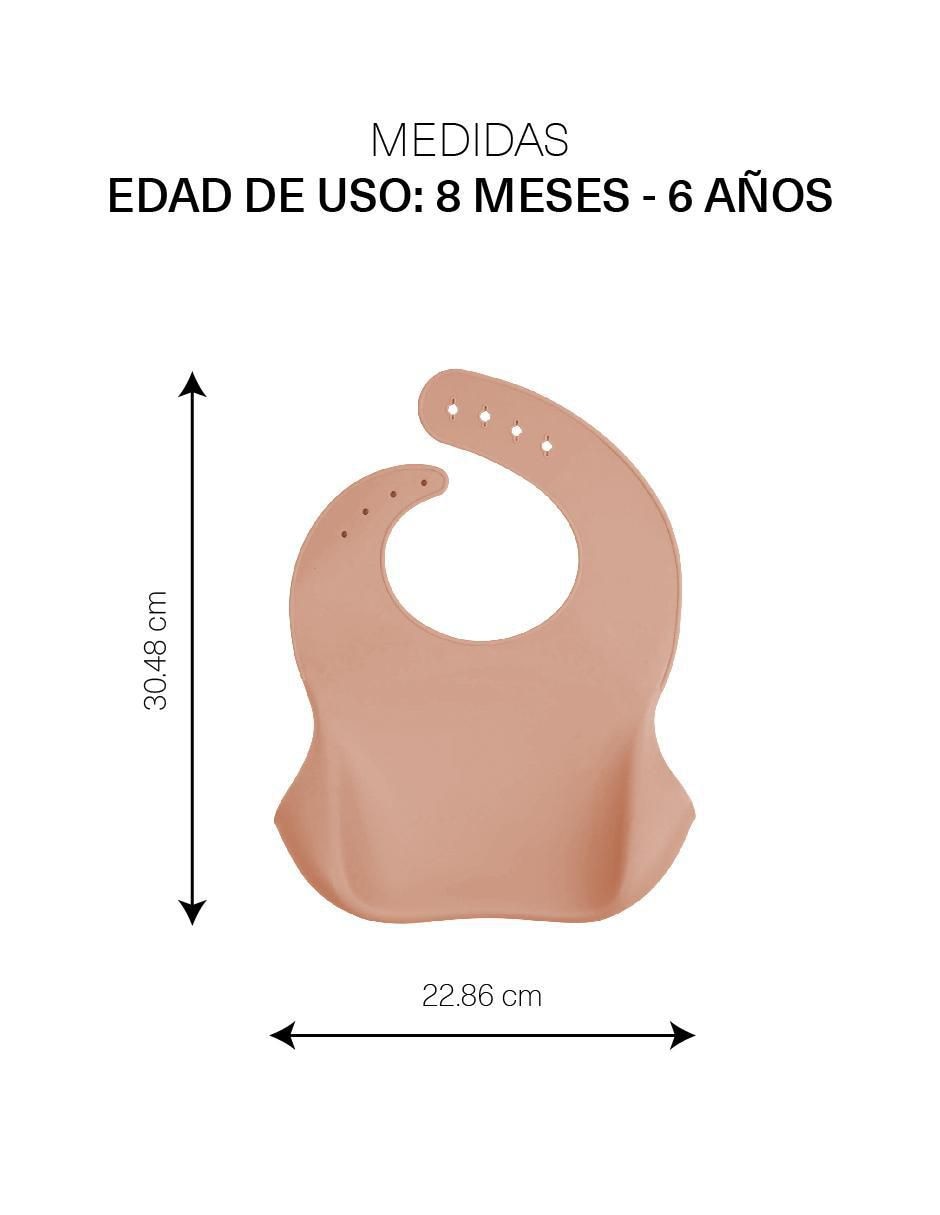 Babero amababy liso sin licencia silicón