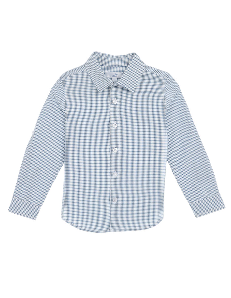 Camisa casual de algodón manga larga para niño 1