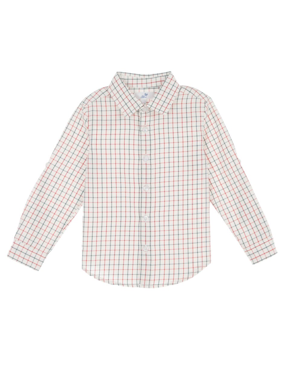 Camisa casual de algodón manga larga para niño 1