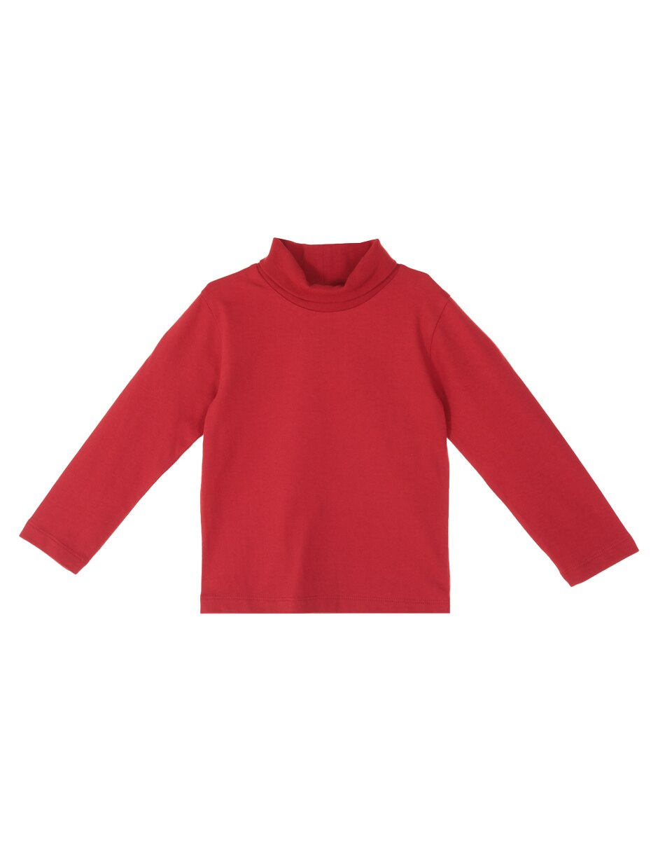 Playera roja best sale manga larga niño