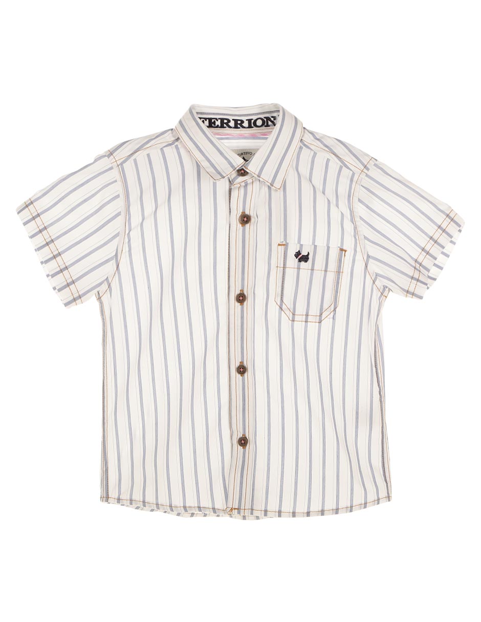 Camisa casual de algodón manga corta para niño 1