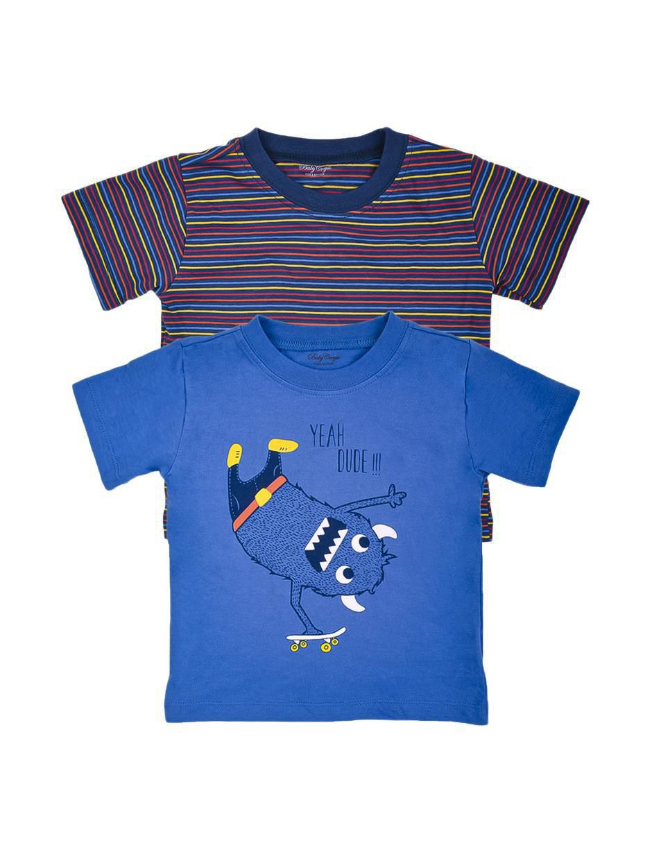 Set de playera estampado gráfico manga corta para niño 1